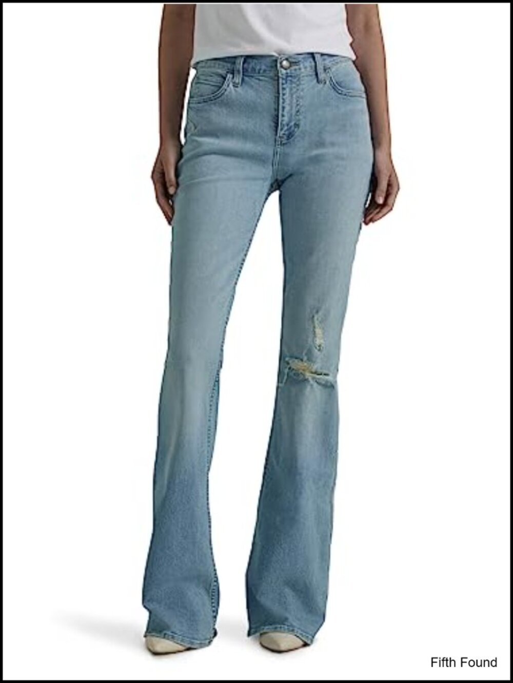 Women's Mid Rise Flare Jeans Stretch Denim 5 Pocket Casual